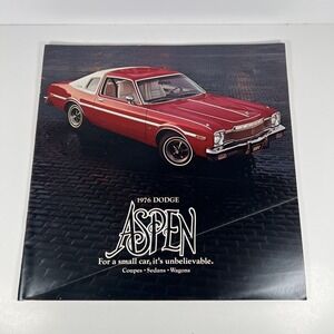 1976 DODGE ASPEN HUGE 16-Page SHOWROOM BROCHURE / '76 CUSTOM, SE, R/T CATALOG